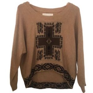 OBEY PROPAGANDA Cropped High Low Alpaca Sweater